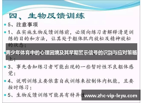 青少年体育中的心理困境及其早期警示信号的识别与应对策略